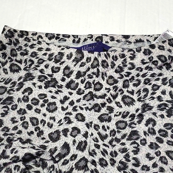 Miley Cyrus & Max Azria Cheetah Print Slim Fit Ankle Leggings Party Nighout - Picture 5 of 8